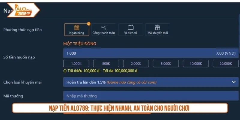 Nạp Tiền Alo789